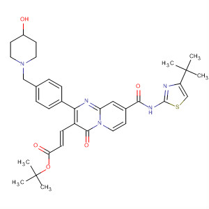 918308-84-6  2-Propenoic acid,3-[8-[[[4-(1,1-dimethylethyl)-2-thiazolyl]amino]carbonyl]-2-[4-[(4-hydroxy-1-piperidinyl)methyl]phenyl]-4-oxo-4H-pyrido[1,2-a]pyrimidin-3-yl]-,1,1-dimethylethyl ester, (2E)-