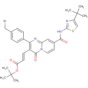 918309-29-2  2-Propenoic acid,3-[2-[4-(bromomethyl)phenyl]-8-[[[4-(1,1-dimethylethyl)-2-thiazolyl]amino]carbonyl]-4-oxo-4H-pyrido[1,2-a]pyrimidin-3-yl]-, 1,1-dimethylethylester, (2E)-