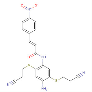 918310-03-9  2-Propenamide,N-[4-amino-2,5-bis[(2-cyanoethyl)thio]phenyl]-3-(4-nitrophenyl)-, (2E)-