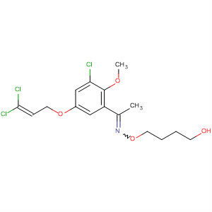 918311-10-1  Ethanone,1-[3-chloro-5-[(3,3-dichloro-2-propen-1-yl)oxy]-2-methoxyphenyl]-,O-(4-hydroxybutyl)oxime