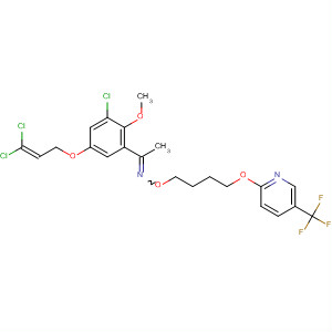 918311-13-4  Ethanone,1-[3-chloro-5-[(3,3-dichloro-2-propen-1-yl)oxy]-2-methoxyphenyl]-,O-[4-[[5-(trifluoromethyl)-2-pyridinyl]oxy]butyl]oxime