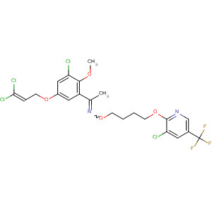 918311-14-5  Ethanone,1-[3-chloro-5-[(3,3-dichloro-2-propen-1-yl)oxy]-2-methoxyphenyl]-,O-[4-[[3-chloro-5-(trifluoromethyl)-2-pyridinyl]oxy]butyl]oxime
