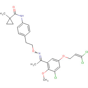918311-29-2  Cyclopropanecarboxamide,N-[4-[2-[[[1-[3-chloro-5-[(3,3-dichloro-2-propen-1-yl)oxy]-2-methoxyphenyl]ethylidene]amino]oxy]ethyl]phenyl]-1-methyl-