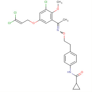 918311-32-7  Cyclopropanecarboxamide,N-[4-[2-[[[1-[3-chloro-5-[(3,3-dichloro-2-propen-1-yl)oxy]-2-methoxyphenyl]ethylidene]amino]oxy]ethyl]phenyl]-