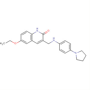 911105-90-3  2(1H)-Quinolinone, 6-ethoxy-3-[[[4-(1-pyrrolidinyl)phenyl]amino]methyl]-