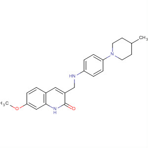 911105-98-1  2(1H)-Quinolinone,7-methoxy-3-[[[4-(4-methyl-1-piperidinyl)phenyl]amino]methyl]-