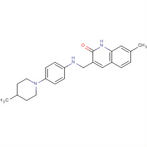 911105-99-2  2(1H)-Quinolinone,7-methyl-3-[[[4-(4-methyl-1-piperidinyl)phenyl]amino]methyl]-