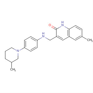 911106-00-8  2(1H)-Quinolinone,6-methyl-3-[[[4-(3-methyl-1-piperidinyl)phenyl]amino]methyl]-