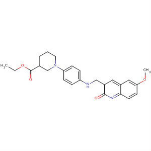 911106-20-2  3-Piperidinecarboxylic acid,1-[4-[[(1,2-dihydro-6-methoxy-2-oxo-3-quinolinyl)methyl]amino]phenyl]-,ethyl ester