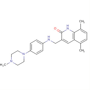 911106-25-7  2(1H)-Quinolinone,5,8-dimethyl-3-[[[4-(4-methyl-1-piperazinyl)phenyl]amino]methyl]-