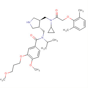 911117-23-2  Benzamide,N-[[(3S,4S)-4-[[cyclopropyl[(2,6-dimethylphenoxy)acetyl]amino]methyl]-3-pyrrolidinyl]methyl]-4-methoxy-3-(3-methoxypropoxy)-N-(1-methylethyl)-