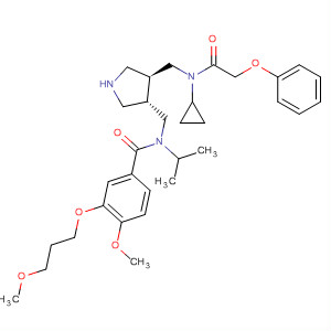 911117-87-8  Benzamide,N-[[(3S,4S)-4-[[cyclopropyl(phenoxyacetyl)amino]methyl]-3-pyrrolidinyl]methyl]-4-methoxy-3-(3-methoxypropoxy)-N-(1-methylethyl)-