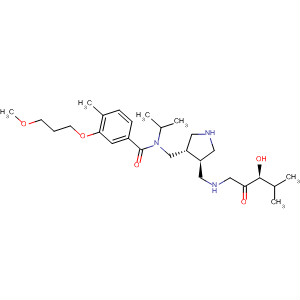 911120-46-2  Benzamide,N-[[(3S,4S)-4-[[[(2S)-2-hydroxy-3-methyl-1-oxobutyl]methylamino]methyl]-3-pyrrolidinyl]methyl]-3-(3-methoxypropoxy)-4-methyl-N-(1-methylethyl)-