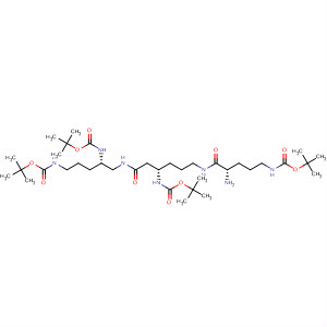 911218-83-2  2,8,15,21-Tetraazadocosanedioic acid,6-amino-12,17-bis[[(1,1-dimethylethoxy)carbonyl]amino]-7,14-dioxo-,bis(1,1-dimethylethyl) ester, (6S,12S,17S)-