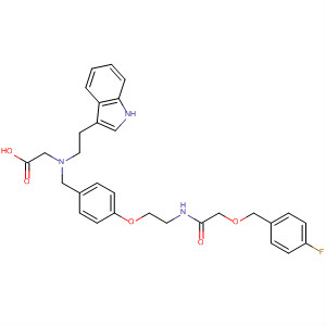 911362-28-2  Glycine,N-[[4-[2-[[[(4-fluorophenyl)methoxy]acetyl]amino]ethoxy]phenyl]methyl]-N-[2-(1H-indol-3-yl)ethyl]-