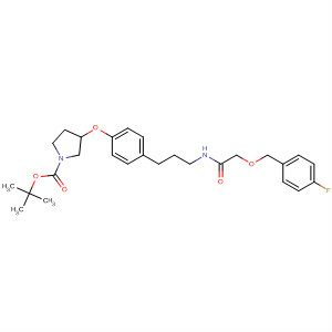 911364-29-9  1-Pyrrolidinecarboxylic acid,3-[4-[3-[[[(4-fluorophenyl)methoxy]acetyl]amino]propyl]phenoxy]-,1,1-dimethylethyl ester, (3R)-