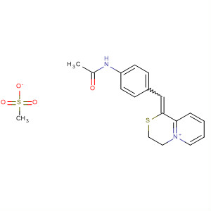 911714-56-2  1H-Pyrido[2,1-c][1,4]thiazin-5-ium,1-[[4-(acetylamino)phenyl]methylene]-3,4-dihydro-, methanesulfonate