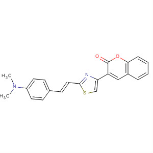 911716-89-7  2H-1-Benzopyran-2-one,3-[2-[(1E)-2-[4-(dimethylamino)phenyl]ethenyl]-4-thiazolyl]-