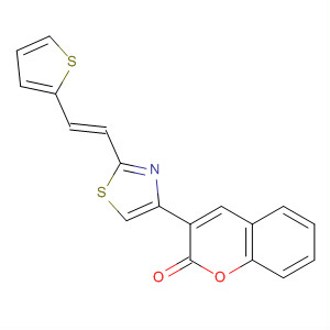 911716-93-3  2H-1-Benzopyran-2-one, 3-[2-[(1E)-2-(2-thienyl)ethenyl]-4-thiazolyl]-