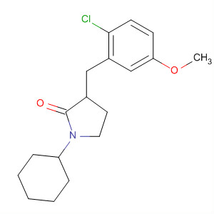 911721-45-4  2-Pyrrolidinone, 3-[(2-chloro-5-methoxyphenyl)methyl]-1-cyclohexyl-