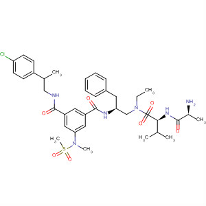 911786-41-9  L-Valinamide,N-[(2S)-2-[[3-[[[2-(4-chlorophenyl)propyl]amino]carbonyl]-5-[methyl(methylsulfonyl)amino]benzoyl]amino]-3-phenylpropyl]-L-alanyl-N-ethyl-