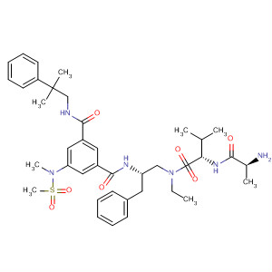911786-44-2  L-Valinamide,N-[(2S)-2-[[3-[methyl(methylsulfonyl)amino]-5-[[(2-methyl-2-phenylpropyl)amino]carbonyl]benzoyl]amino]-3-phenylpropyl]-L-alanyl-N-ethyl-