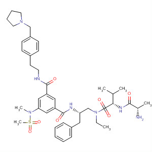 911786-45-3  L-Valinamide,N-[(2S)-2-[[3-[methyl(methylsulfonyl)amino]-5-[[[2-[4-(1-pyrrolidinylmethyl)phenyl]ethyl]amino]carbonyl]benzoyl]amino]-3-phenylpropyl]-L-alanyl-N-ethyl-