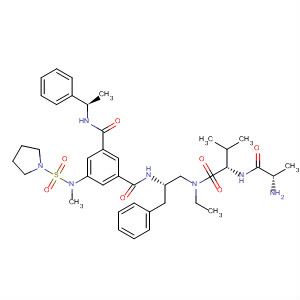 911787-47-8  L-Valinamide,N-[(2S)-2-[[3-[methyl(1-pyrrolidinylsulfonyl)amino]-5-[[[(1R)-1-phenylethyl]amino]carbonyl]benzoyl]amino]-3-phenylpropyl]-L-alanyl-N-ethyl-