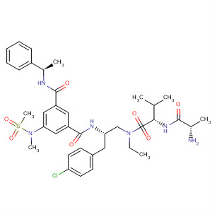 911788-74-4  L-Valinamide,N-[(2S)-3-(4-chlorophenyl)-2-[[3-[methyl(methylsulfonyl)amino]-5-[[[(1R)-1-phenylethyl]amino]carbonyl]benzoyl]amino]propyl]-L-alanyl-N-ethyl-
