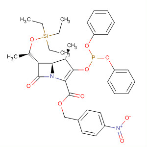912640-29-0  1-Azabicyclo[3.2.0]hept-2-ene-2-carboxylic acid,3-[(diphenoxyphosphinyl)oxy]-4-methyl-7-oxo-6-[(1R)-1-[(triethylsilyl)oxy]ethyl]-, (4-nitrophenyl)methyl ester, (4R,5R,6S)-