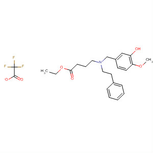 912653-59-9  Butanoic acid,4-[[(3-hydroxy-4-methoxyphenyl)methyl](2-phenylethyl)amino]-, ethylester, trifluoroacetate (salt)
