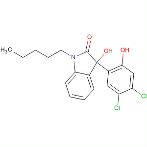 912668-90-7  2H-Indol-2-one,3-(4,5-dichloro-2-hydroxyphenyl)-1,3-dihydro-3-hydroxy-1-pentyl- 912668-90-7  2H-Indol-2-one,3-(4,5-dichloro-2-hydroxyphenyl)-1,3-dihydro-3-hydroxy-1-pentyl-