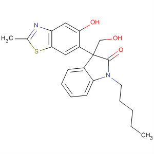 912669-57-9  2H-Indol-2-one,1,3-dihydro-3-(hydroxymethyl)-3-(5-hydroxy-2-methyl-6-benzothiazolyl)-1-pentyl-