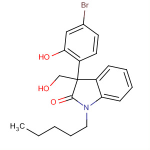 912669-79-5  2H-Indol-2-one,3-(4-bromo-2-hydroxyphenyl)-1,3-dihydro-3-(hydroxymethyl)-1-pentyl- 912669-79-5  2H-Indol-2-one,3-(4-bromo-2-hydroxyphenyl)-1,3-dihydro-3-(hydroxymethyl)-1-pentyl-