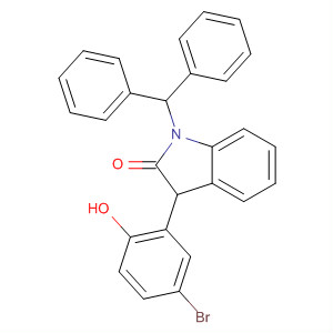 912669-97-7  2H-Indol-2-one,3-(5-bromo-2-hydroxyphenyl)-1-(diphenylmethyl)-1,3-dihydro- 912669-97-7  2H-Indol-2-one,3-(5-bromo-2-hydroxyphenyl)-1-(diphenylmethyl)-1,3-dihydro-