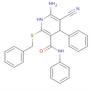 912901-43-0  3-Pyridinecarboxamide,6-amino-5-cyano-1,4-dihydro-N,4-diphenyl-2-[(phenylmethyl)thio]-