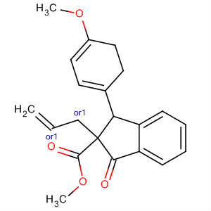 913193-06-3  1H-Indene-2-carboxylic acid,2,3-dihydro-1-(4-methoxyphenyl)-3-oxo-2-(2-propenyl)-, methyl ester,(1R,2R)-rel-