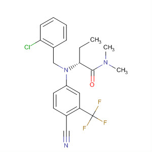 913287-70-4  Butanamide,2-[[(2-chlorophenyl)methyl][4-cyano-3-(trifluoromethyl)phenyl]amino]-N,N-dimethyl-, (2R)-
