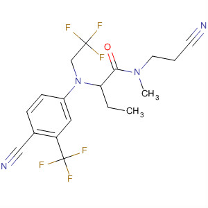 913288-49-0  Butanamide,N-(2-cyanoethyl)-2-[[4-cyano-3-(trifluoromethyl)phenyl](2,2,2-trifluoroethyl)amino]-N-methyl-