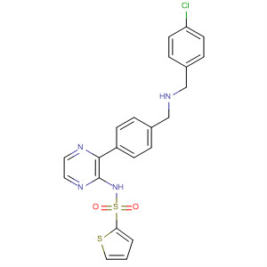 913322-08-4  2-Thiophenesulfonamide,N-[3-[4-[[(4-chlorophenyl)methylamino]methyl]phenyl]pyrazinyl]-
