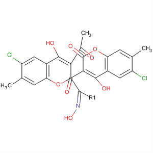913334-41-5  2H-1-Benzopyran-3-acetaldehyde,6-chloro-a-(6-chloro-4-hydroxy-7-methyl-2-oxo-2H-1-benzopyran-3-yl)-4-hydroxy-7-methyl-2-oxo-, a-oxime