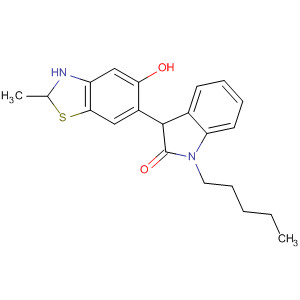 913547-09-8  2H-Indol-2-one,1,3-dihydro-3-(5-hydroxy-2-methyl-6-benzothiazolyl)-1-pentyl- 913547-09-8  2H-Indol-2-one,1,3-dihydro-3-(5-hydroxy-2-methyl-6-benzothiazolyl)-1-pentyl-