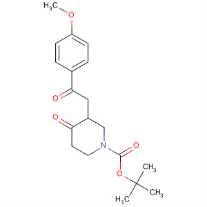 913561-29-2  1-Piperidinecarboxylic acid, 3-[2-(4-methoxyphenyl)-2-oxoethyl]-4-oxo-,1,1-dimethylethyl ester