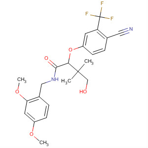 914100-92-8  Butanamide,2-[4-cyano-3-(trifluoromethyl)phenoxy]-N-[(2,4-dimethoxyphenyl)methyl]-4-hydroxy-3,3-dimethyl-