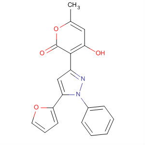 914256-23-8  2H-Pyran-2-one,3-[5-(2-furanyl)-1-phenyl-1H-pyrazol-3-yl]-4-hydroxy-6-methyl-