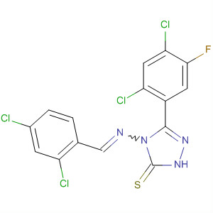 914367-36-5  3H-1,2,4-Triazole-3-thione,5-(2,4-dichloro-5-fluorophenyl)-4-[[(2,4-dichlorophenyl)methylene]amino]-2,4-dihydro-