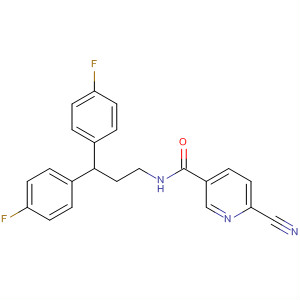 914385-98-1  3-Pyridinecarboxamide, N-[3,3-bis(4-fluorophenyl)propyl]-6-cyano-
