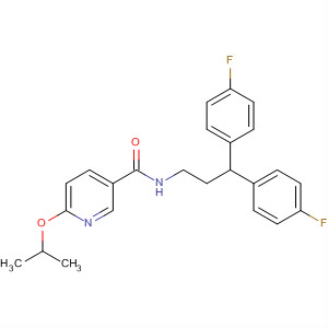 914386-50-8  3-Pyridinecarboxamide,N-[3,3-bis(4-fluorophenyl)propyl]-6-(1-methylethoxy)-