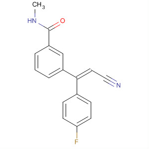 914386-52-0  Benzamide, 3-[(1E)-2-cyano-1-(4-fluorophenyl)ethenyl]-N-methyl-