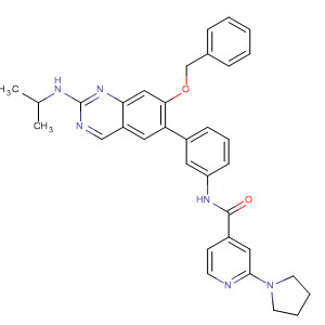914396-25-1  4-Pyridinecarboxamide,N-[3-[2-[(1-methylethyl)amino]-7-(phenylmethoxy)-6-quinazolinyl]phenyl]-2-(1-pyrrolidinyl)-